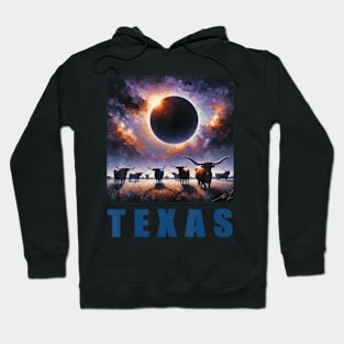 work Inspired By Total Solar Eclipse 2024 Texas Hoodie